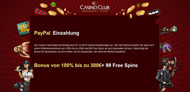 Das Paypal Casino CasinoClub